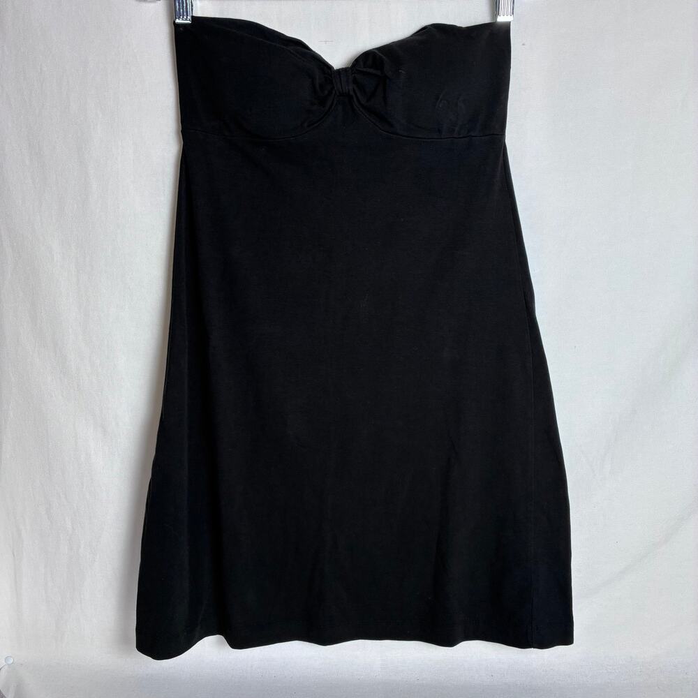 Vintage Y2K Tommy Bahama Black Supima Cotton Strapless Mini Dress S TLC Repair